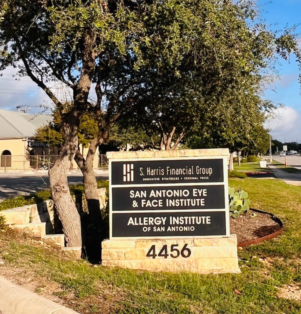road signage for san antonio eye and face institute