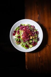 beets and greens in salad